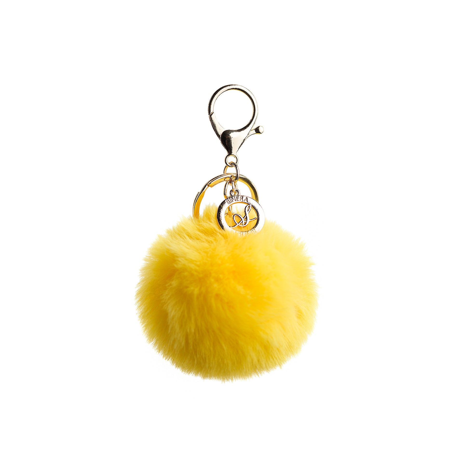 Yellow Pom Pom Keychain