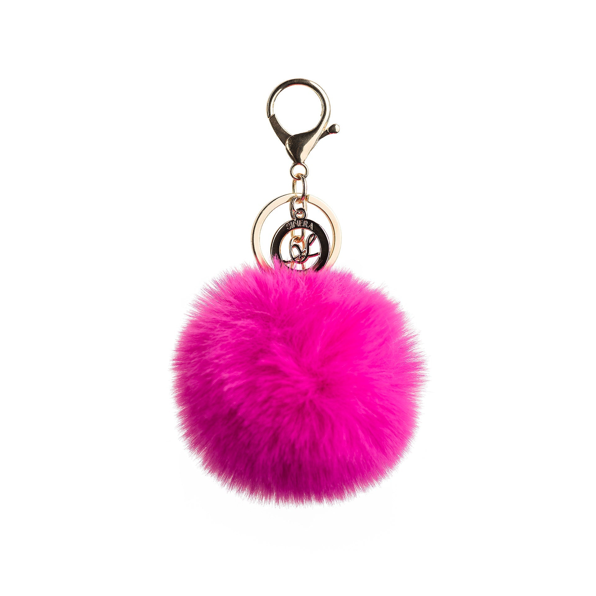 Pink Pom Pom Keychain