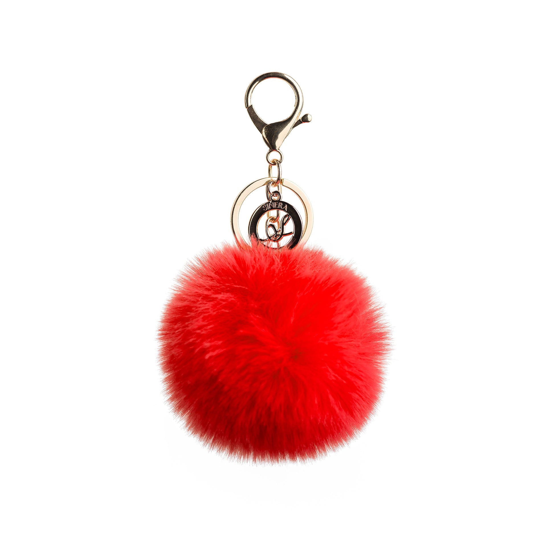 Red Pom Pom Keychain