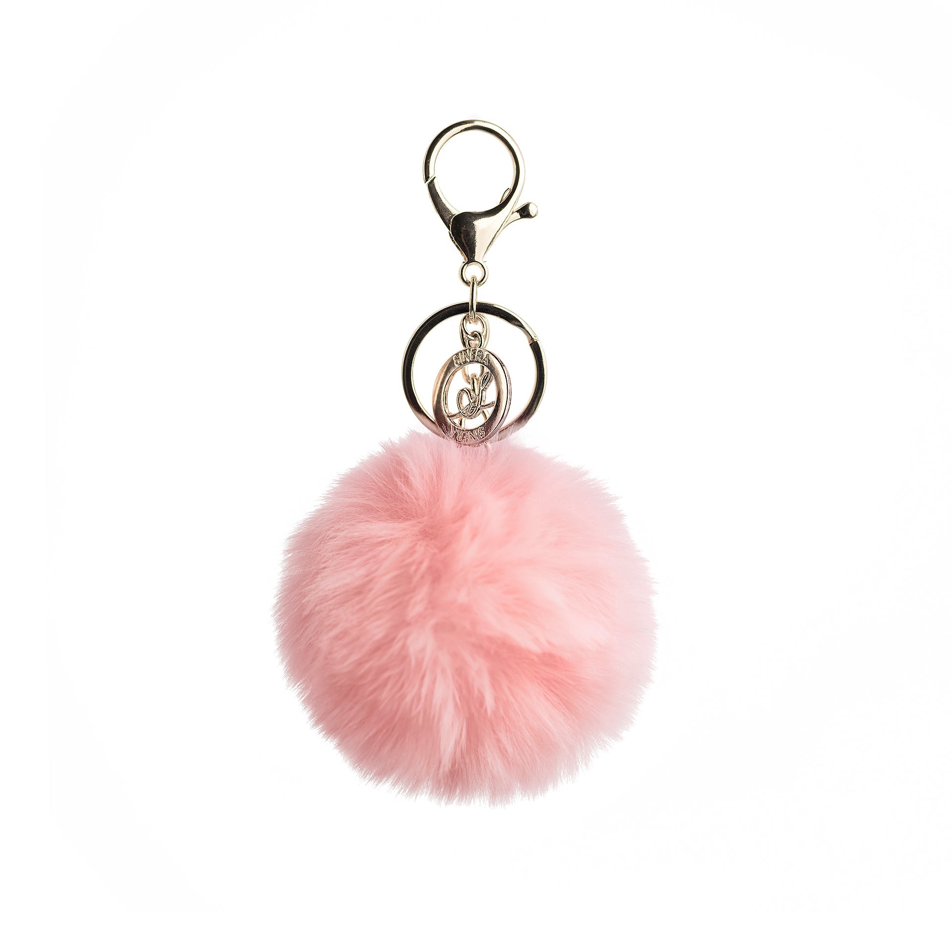 Soft Pink Pom Pom Keychain